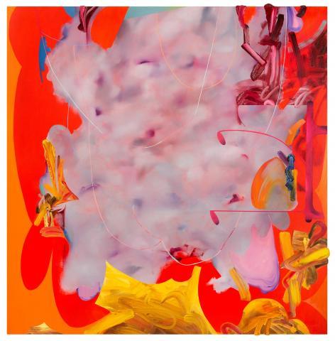 peripheral tricks, 2015, oil on canvas, 72" x 72" peripheral tricks, 2015, oil on canvas, 72" x 72"