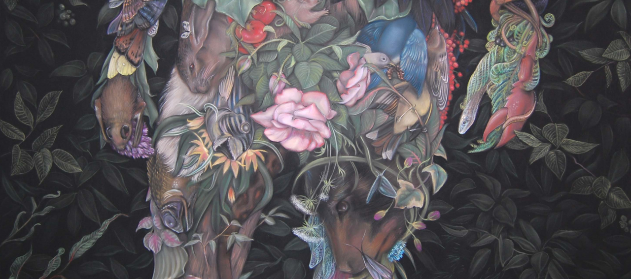 Leshy (detail) (2013), pastel on black paper, 50 x 100 inches Leshy (detail) (2013), pastel on black paper, 50 x 100 inches