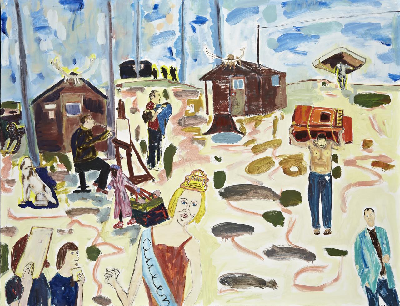 Dawna Rose. Queen (FM), 2011. Oil on Stonehenge. Image courtesy of artist. Dawna Rose. Queen (FM), 2011. Oil on Stonehenge. Image courtesy of artist.