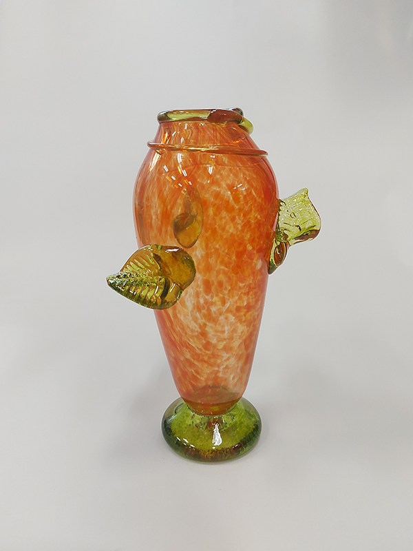 Blown Orange Vase, Helen Jeklin artwork