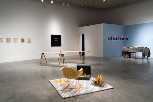 Wide shot of the gallery. 