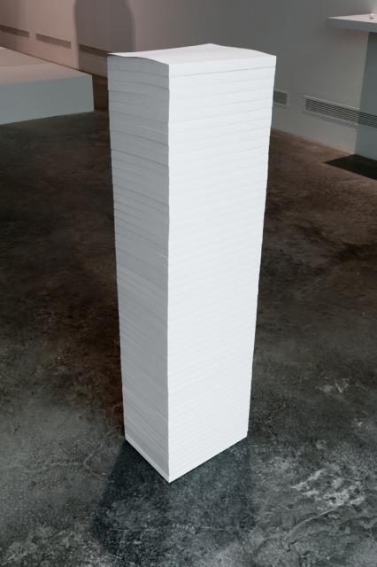 Hyang Cho. Well-­Tempered Clavier, 2012- ongoing. 53 stacked music score books.