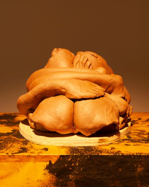 Tomo Ingalls. Feast (Turkey), 2022. Raw clay. Photo Credit Leia Guo. 