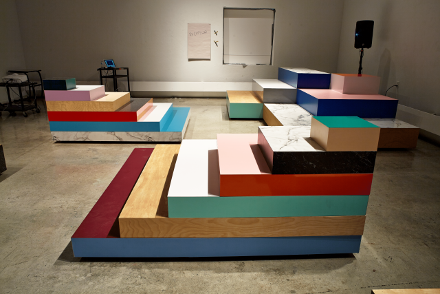 Rodney LaTourelle. The Stepped Form (2014-15). Documentation of the work in progress during ACAD’s 2014 Research Ethics Week. Project commissioned by the Illingworth Kerr Gallery, Calgary. Photo M.N. Hutchinson.  
