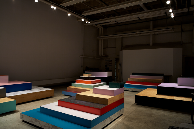 Rodney LaTourelle. The Stepped Form (2014-15). Documentation of the work in progress during ACAD’s 2014 Research Ethics Week. Project commissioned by the Illingworth Kerr Gallery, Calgary. Photo M.N. Hutchinson.  