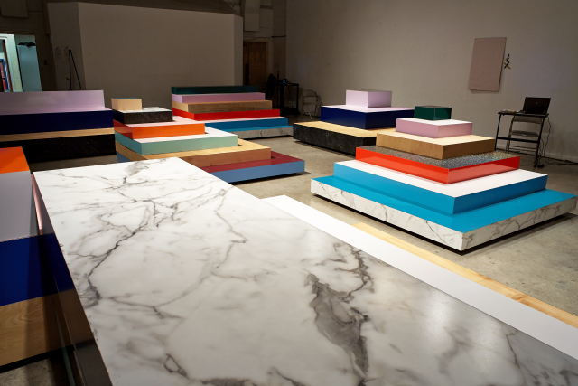 Rodney LaTourelle. The Stepped Form (2014-15). Documentation of the work in progress during ACAD’s 2014 Research Ethics Week. Project commissioned by the Illingworth Kerr Gallery, Calgary. Photo M.N. Hutchinson.  