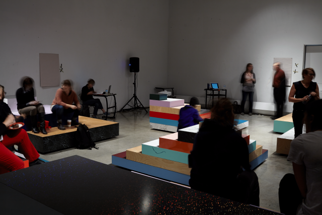 Rodney LaTourelle. The Stepped Form (2014-15). Documentation of the work in progress during ACAD’s 2014 Research Ethics Week. Project commissioned by the Illingworth Kerr Gallery, Calgary. Photo M.N. Hutchinson.  