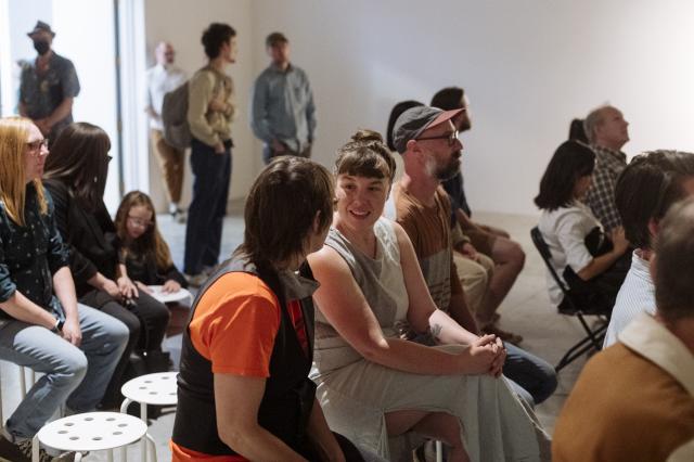 Audience members getting settled before the performance. Photo credit Elyse Bouvier.