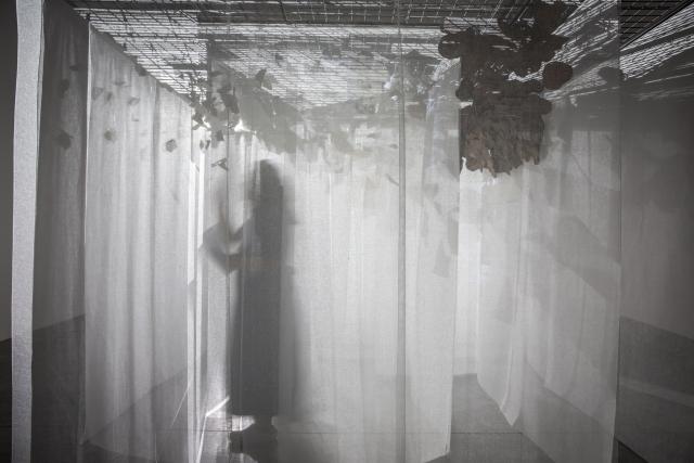Anahita Mosayebi view from 2023 MFA in Craft Media Exhibition