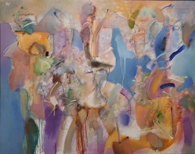 Les Graff, “Seeing all things Equally,” oil on canvas, 44" x 56"