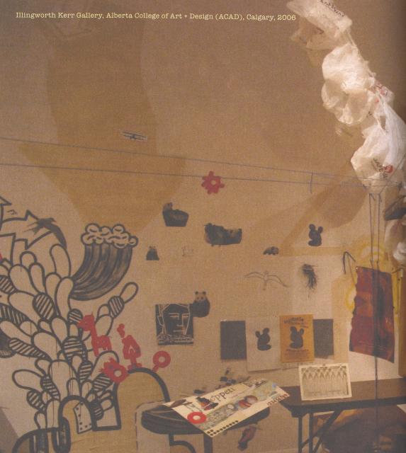 Installation view of Paul Butler's Collage Party, 2006