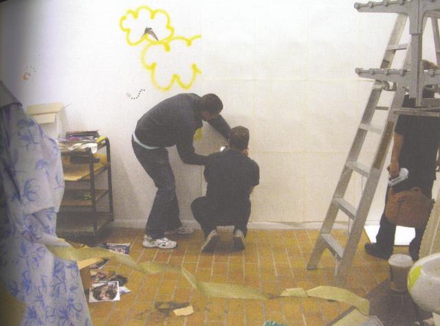 Installation view of Paul Butler's Collage Party, 2006