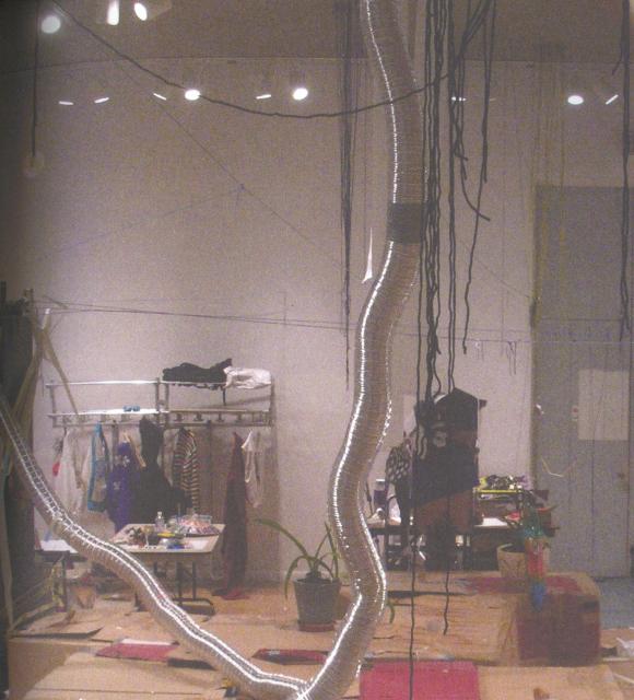 Installation view of Paul Butler's Collage Party, 2006