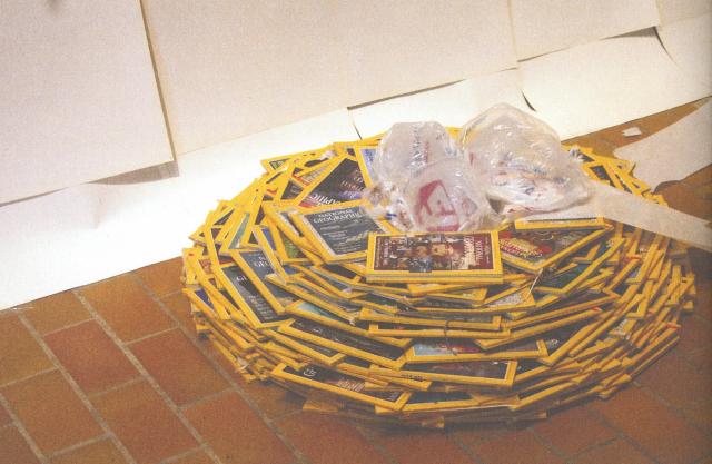 Installation view of Paul Butler's Collage Party, 2006