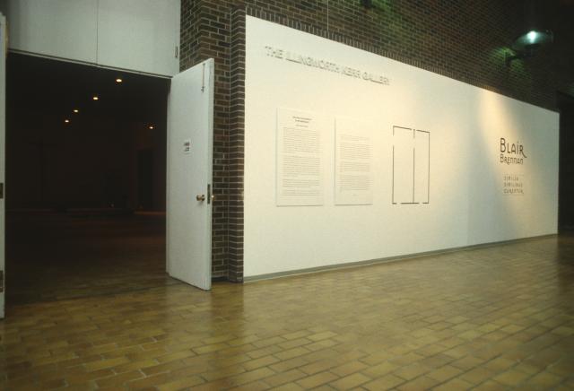 Similia Similibus Curentur, installation view, 1995. Image courtesy of the Illingworth Kerr Gallery 