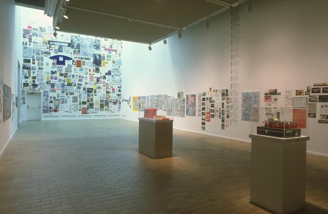 Don Mabie Aspects of Practice:1969-1996, installation view, 1996, photo courtesy of the Illingworth Kerr Gallery
