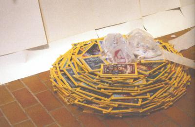 Installation view of Paul Butler's Collage Party, 2006