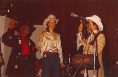 Installation view of  The 2nd Annual Wild West Show, 1983