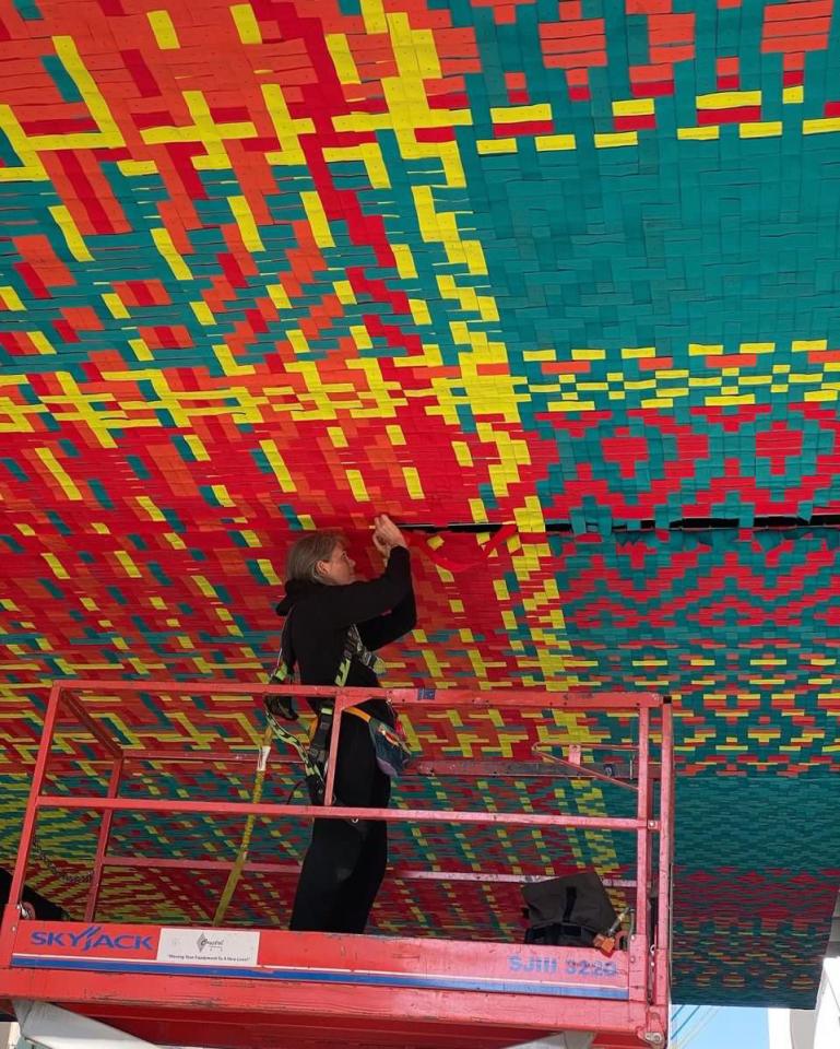 Novus Textura Public Art Installed Alberta